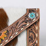 OHLAY KBG224 Coin Purse Hand Tooled Hair-On Genuine Leather women bag western handbag purse