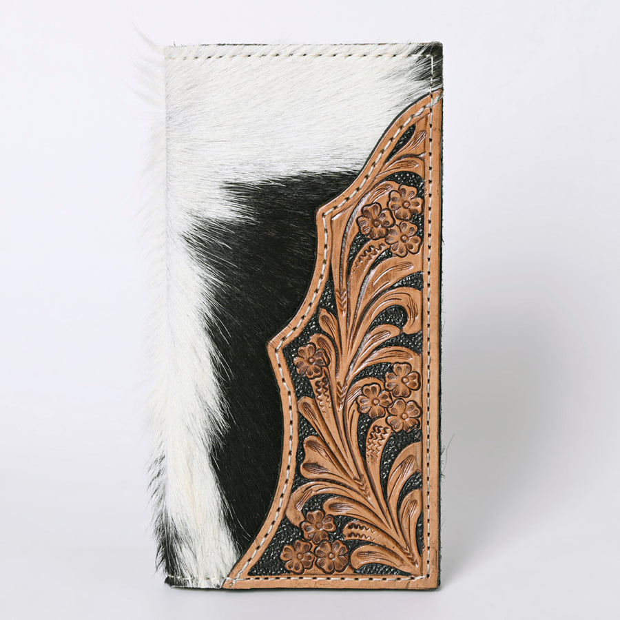 OHLAY Coin Purse Hand Tooled Hair-On Genuine Leather Women Bag Western Handbag | for Cute