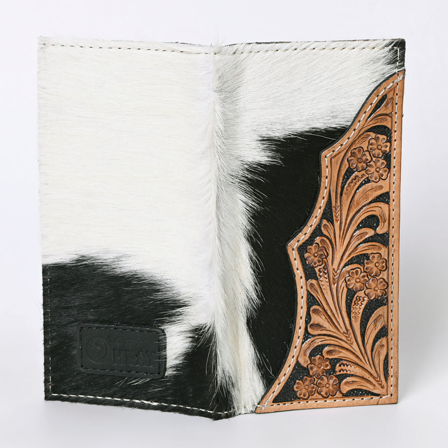 OHLAY Coin Purse Hand Tooled Hair-On Genuine Leather Women Bag Western Handbag | for Cute