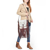 OHLAY MESSENGER Hair-on Genuine Leather women bag western handbag purse