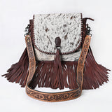 OHLAY MESSENGER Hair-on Genuine Leather women bag western handbag purse