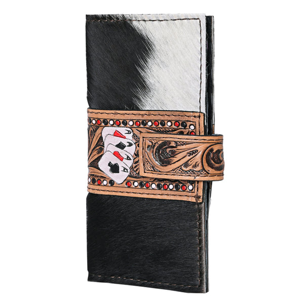 OHLAY KBG238 Coin Purse Hand Tooled Hair-On Genuine Leather women bag by Hilason – Cowboy and equestrian accessories