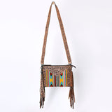 OHLAY KBG246 Cross Body Hand Tooled Upcycled Wool Genuine Leather women bag western handbag purse