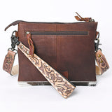 OHLAY KBG250 Cross Body Hand Tooled Hair-On Genuine Leather women bag western handbag purse