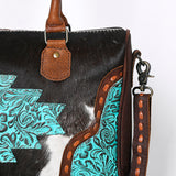 OHLAY KBG260 TOTE Embossed Hair-on Genuine Leather women bag western handbag purse