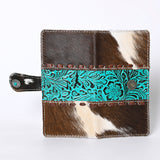 OHLAY KBG263 Coin Purse Hand Tooled Hair-On Genuine Leather women bag western handbag purse