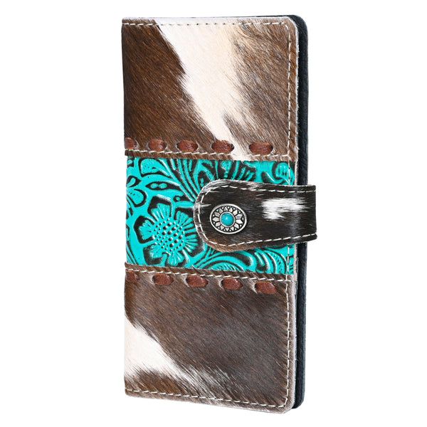 OHLAY KBG263 Coin Purse Hand Tooled Hair-On Genuine Leather women bag by Hilason – Cowboy and equestrian accessories