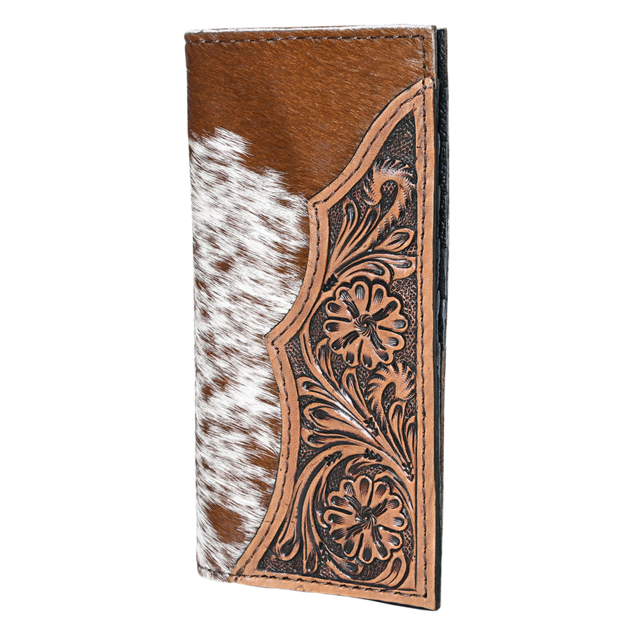 OHLAY KBG266 Coin Purse Hand Tooled Hair-On Genuine Leather women bag by Hilason – Cowboy and equestrian accessories