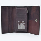 OHLAY WALLET Hand Tooled Hair-on Genuine Leather women bag western handbag purse