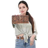 OHLAY KBG270 Coin Purse Hand Tooled Genuine Leather women bag western handbag purse