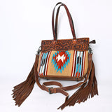 OHLAY KBG271 TOTE Hand Tooled Upcycled Wool Genuine Leather women bag western handbag purse