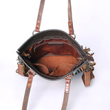 OHLAY KBG271 TOTE Hand Tooled Upcycled Wool Genuine Leather women bag western handbag purse