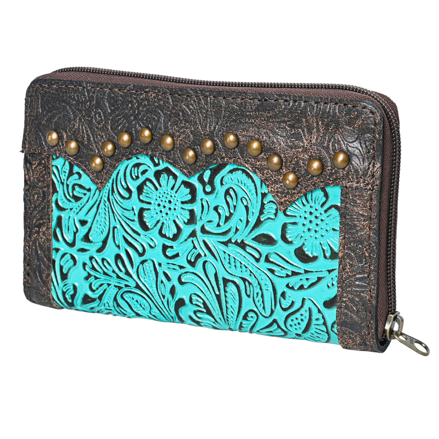 OHLAY SKBG276 Coin Purse Embossed Genuine Leather women bag western by Hilason – Cowboy and equestrian accessories