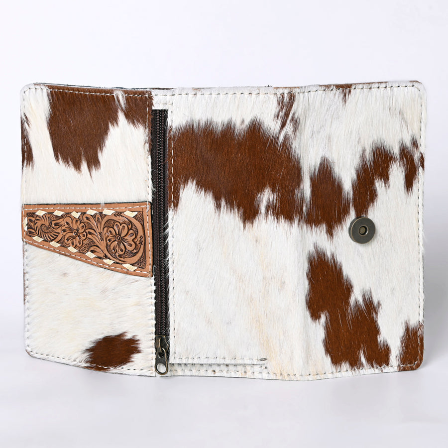 OHLAY Coin Purse Hand Tooled Hair-On Genuine Leather Women Bag Western Handbag | for Cute