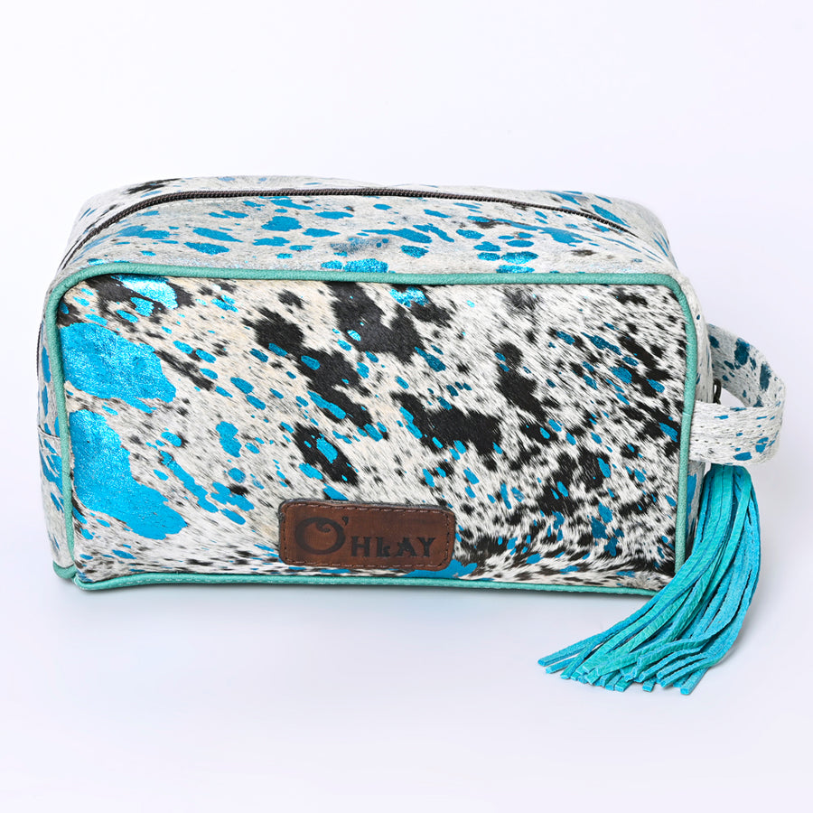OHLAY Toiletry Hair-On Genuine Leather Women Bag Western Handbag Purse | Womens Handbags Belt for Summer