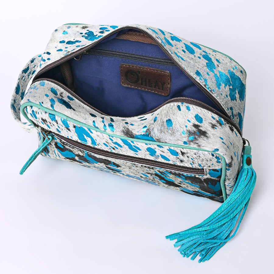 OHLAY Toiletry Hair-On Genuine Leather Women Bag Western Handbag Purse | Womens Handbags Belt for Summer