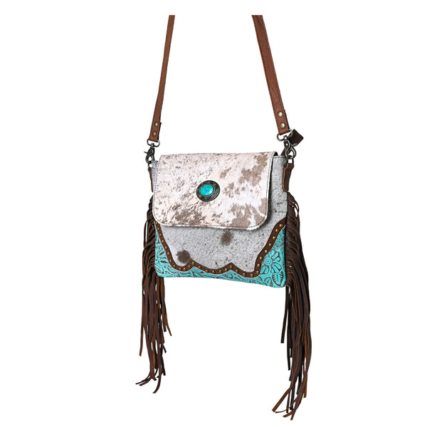 OHLAY KBG288 Cross Body Embossed Hair-On Genuine Leather women bag by Hilason – Cowboy and equestrian accessories
