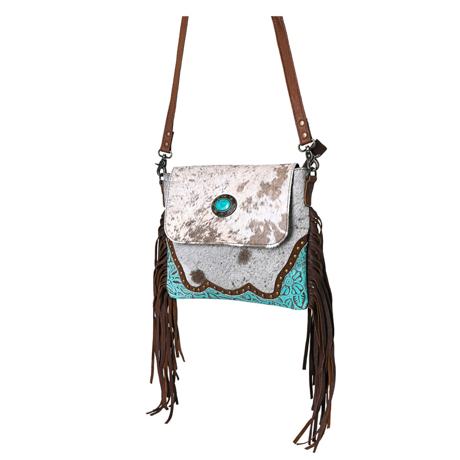 OHLAY KBG288 Cross Body Embossed Hair-On Genuine Leather women bag by Hilason – Cowboy and equestrian accessories