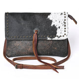 OHLAY WALLET Hand Tooled Embossed Hair-on Genuine Leather women bag western handbag purse