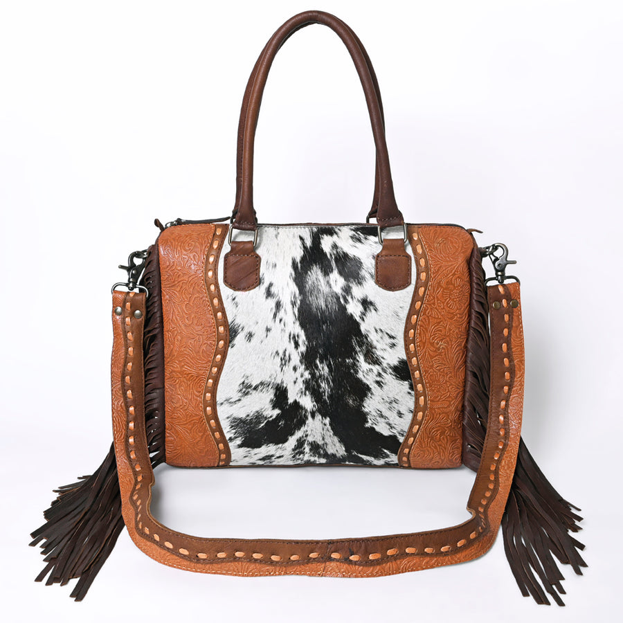 OHLAY KBG301 TOTE Embossed Hair-on Genuine Leather women bag western handbag purse