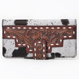 OHLAY KBG307 Coin Purse Hand Tooled Hair-On Genuine Leather women bag western handbag purse