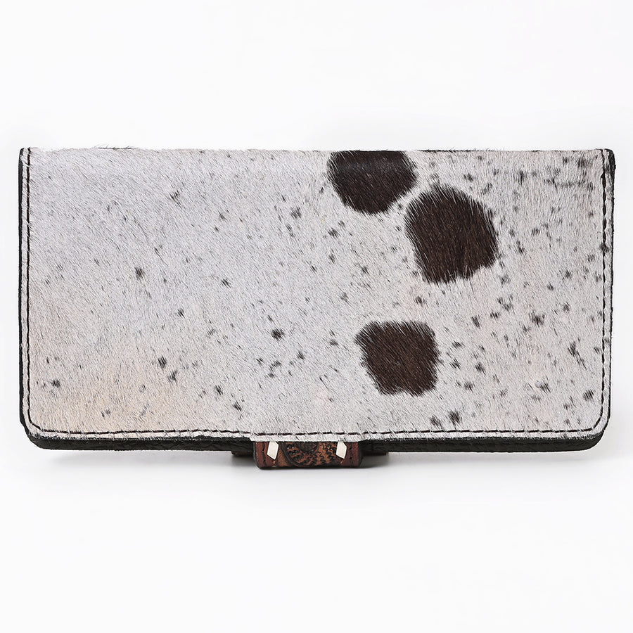 OHLAY Coin Purse Hand Tooled Hair-On Genuine Leather Women Bag Western Handbag | for Cute