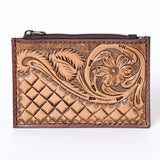 OHLAY KBG309 Coin Purse Hand Tooled Hair-On Genuine Leather women bag