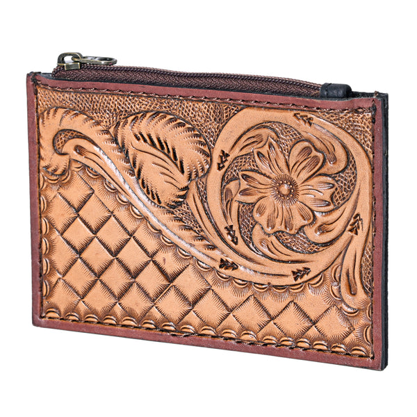 OHLAY KBG309 Coin Purse Hand Tooled Hair-On Genuine Leather women bag by Hilason – Cowboy and equestrian accessories