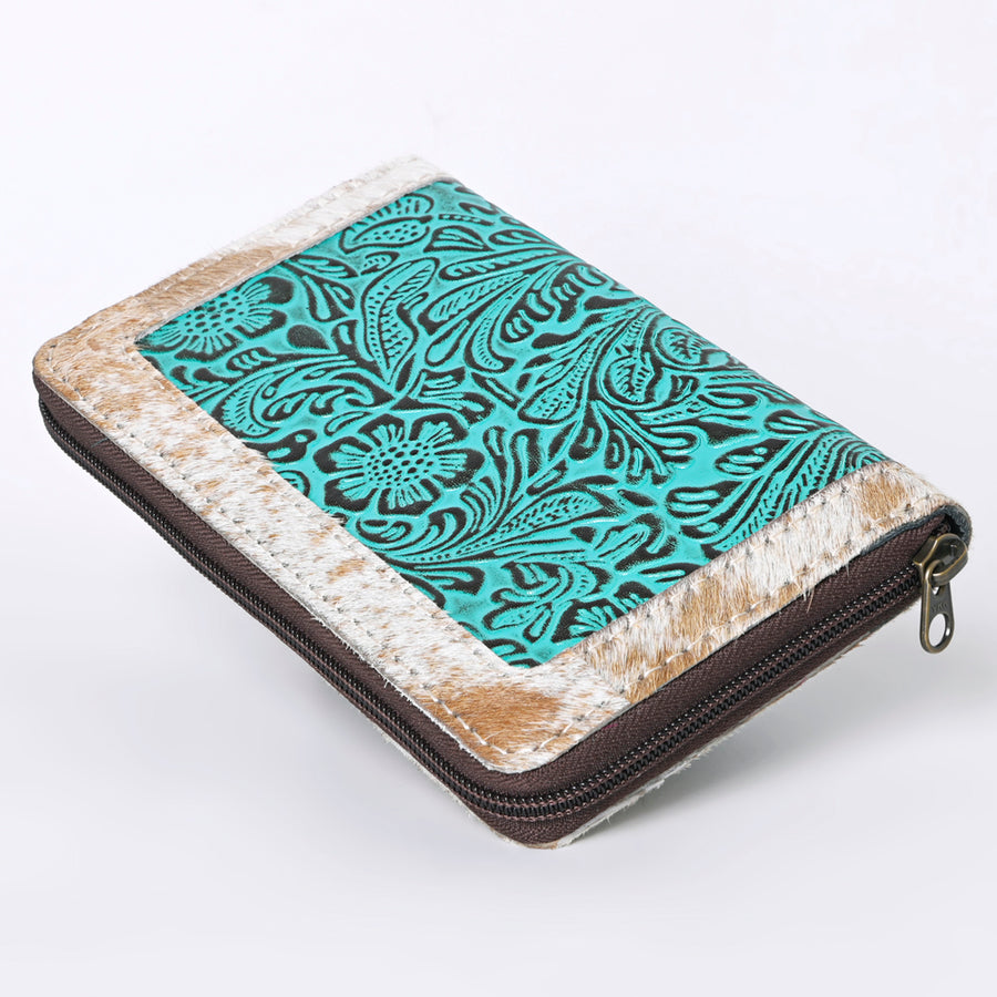 OHLAY Coin Purse Embossed Hair-On Genuine Leather Women Bag Western Handbag | for Cute