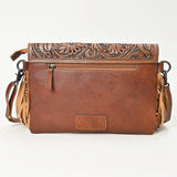 OHLAY WALLET Hand Tooled Hair-on Genuine Leather women bag western handbag purse