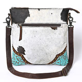 OHLAY KBG312 Cross Body Embossed Hair-On Genuine Leather women bag western handbag purse