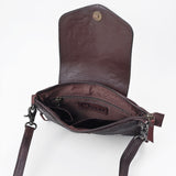 OHLAY KBG313 Cross Body Hand Tooled Hair-On Genuine Leather women bag western handbag purse