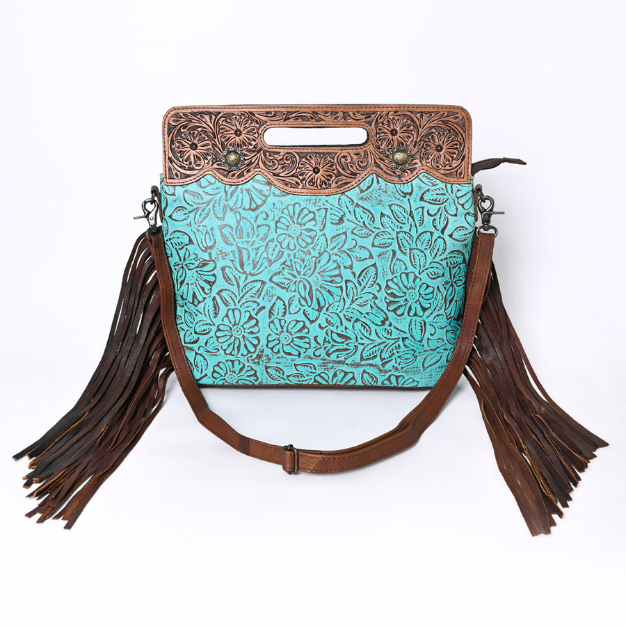 OHLAY Clutch Hand Tooled Embossed Genuine Leather Women Bag Western Handbag Purse | Purses for Cute