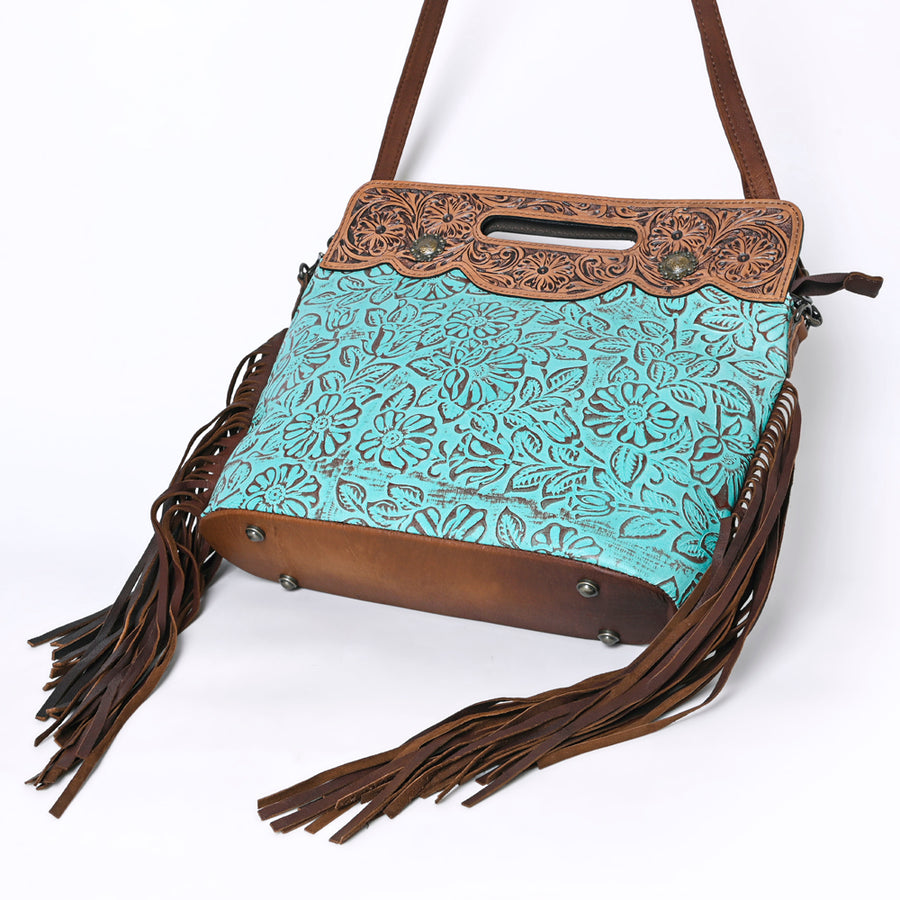 OHLAY Clutch Hand Tooled Embossed Genuine Leather Women Bag Western Handbag Purse | Purses for Cute