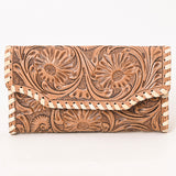 OHLAY WALLET Hand Tooled  Genuine Leather women bag western handbag purse