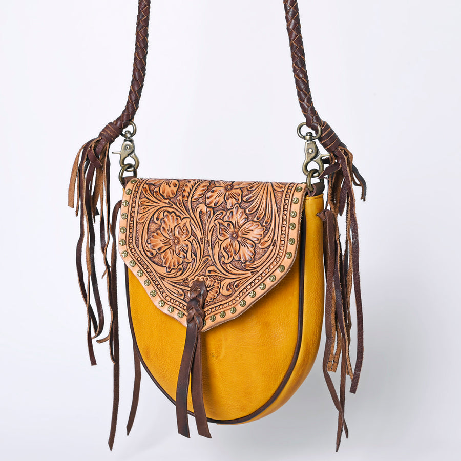 American Darling Cross Body Hand Tooled Genuine Leather Western Women Bag | Brown Handbag Purse Crossbody for Cute - Uhorse