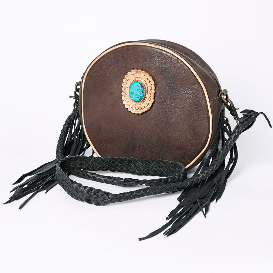 American Darling Canteen Bag Full Grain Genuine Leather Western Women | Handbag Purse Travel Clutch - Uhorse