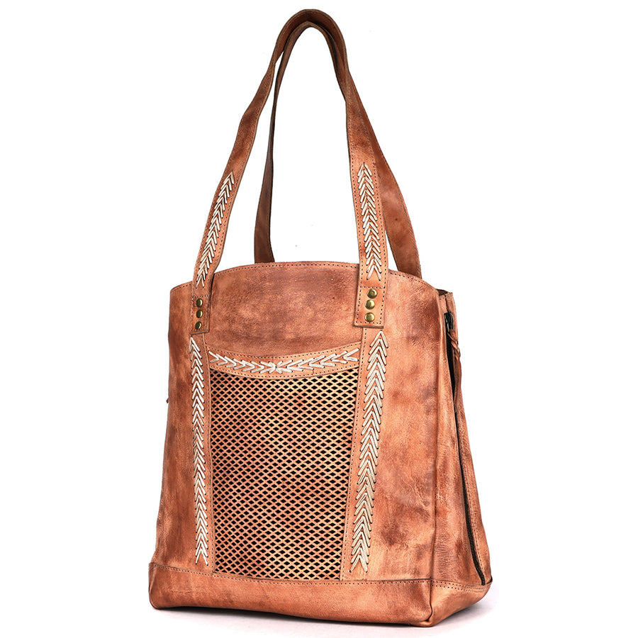 Never Mind Nmbgm135B Tote Vintage Handmade Genuine Cowhide Leather Women Bag Western Handbag Purse