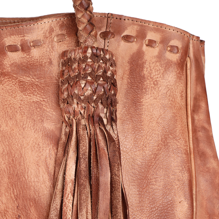 Never Mind Nmbgm141 Tote Vintage Handmade Genuine Cowhide Leather Women Bag Western Handbag Purse