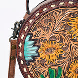 American Darling Canteen Hand Tooled Genuine Leather Women Bag W.