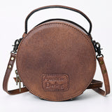 American Darling Canteen Hand Tooled Genuine Leather Women Bag W.