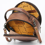 American Darling Canteen Hand Tooled Genuine Leather Women Bag W.