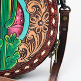 American Darling Canteen Hand Tooled Genuine Leather Women Bag W.