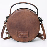 American Darling Canteen Hand Tooled Genuine Leather Women Bag W.