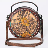 American Darling Canteen Hand Tooled Genuine Leather Women Bag W.
