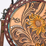 American Darling Canteen Hand Tooled Genuine Leather Women Bag W.