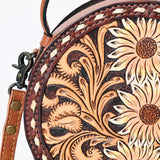 American Darling Canteen Hand Tooled Genuine Leather Women Bag W.