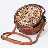 American Darling Canteen Hand Tooled Genuine Leather Women Bag W.