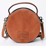 American Darling Canteen Hand Tooled Genuine Leather Women Bag W.