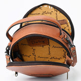 American Darling Canteen Hand Tooled Genuine Leather Women Bag W.